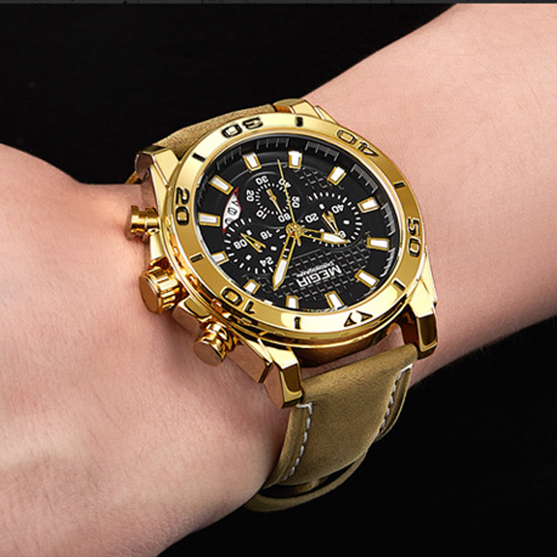 Okosei 腕時計 メンズ 防水 クロノグラフ機能 おしゃれ カレンダー 革ベルトビジネス カジュアル ウォッチ スエード調 Okosei